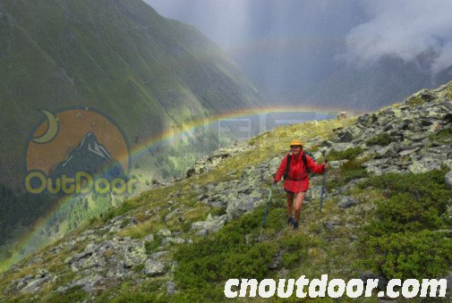rainbow above valley