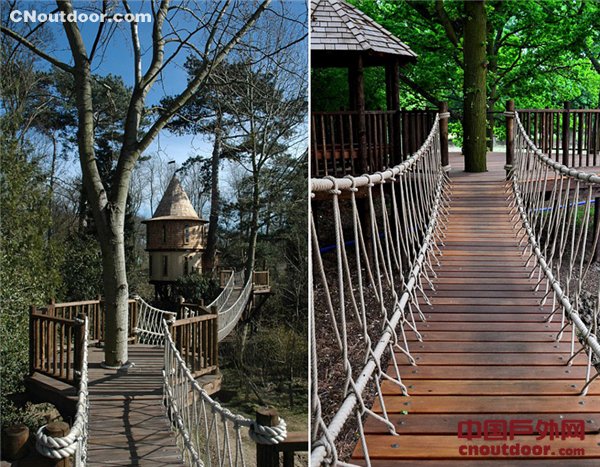 英兄弟打造隐身树屋 形状各异豪华舒适