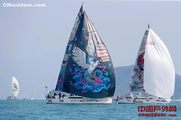 中国杯帆船赛进入第二比赛日